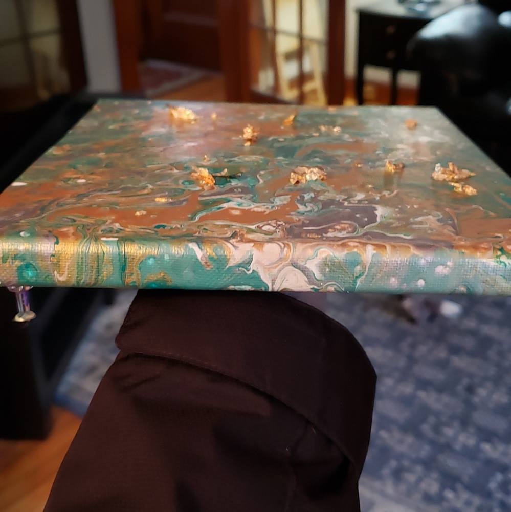 HOST PICK. 8x10 Orig Acrylic Abstract Painting titled "Sands of Time" - Picture 5 of 5